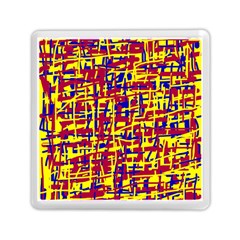 Red, Yellow And Blue Pattern Memory Card Reader (square)  by Valentinaart