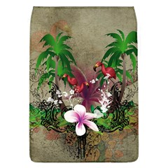 Wonderful Tropical Design With Palm And Flamingo Flap Covers (l)  by FantasyWorld7