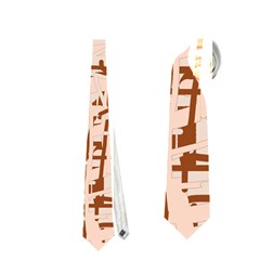 Brown Elegant Pattern Neckties (two Side)  by Valentinaart
