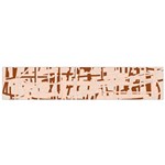 Brown elegant pattern Flano Scarf (Small) Front