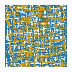 Blue And Yellow Elegant Pattern Medium Glasses Cloth (2-side) by Valentinaart