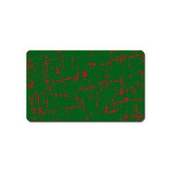 Green And Red Pattern Magnet (name Card) by Valentinaart