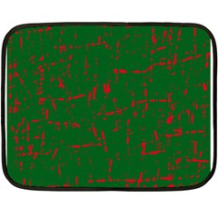 Green And Red Pattern Fleece Blanket (mini) by Valentinaart
