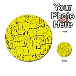 Yellow summer pattern Multi-purpose Cards (Round)  Front 52