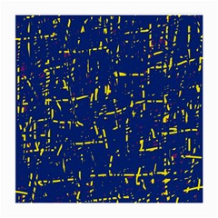 Deep blue and yellow pattern Medium Glasses Cloth