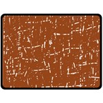 Brown elelgant pattern Fleece Blanket (Large)  80 x60  Blanket Front