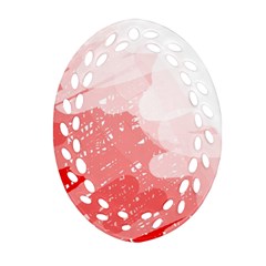 Red Pattern Oval Filigree Ornament (2-side)  by Valentinaart