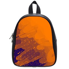 Orange And Blue Artistic Pattern School Bags (small)  by Valentinaart