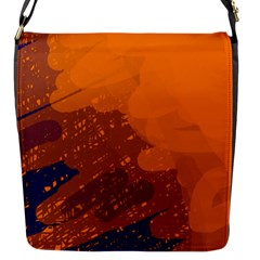 Orange And Blue Artistic Pattern Flap Messenger Bag (s) by Valentinaart