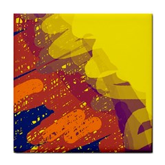 Colorful Abstract Pattern Tile Coasters by Valentinaart