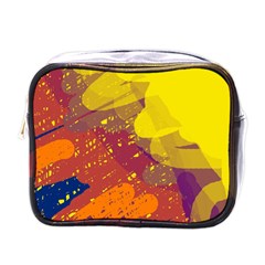 Colorful Abstract Pattern Mini Toiletries Bags by Valentinaart