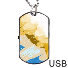 Artistic Pastel Pattern Dog Tag Usb Flash (two Sides)  by Valentinaart