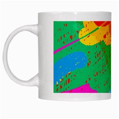 Colorful Abstract Design White Mugs by Valentinaart