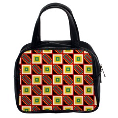 Squares And Rectangles Pattern                                                                                          Classic Handbag (two Sides) by LalyLauraFLM