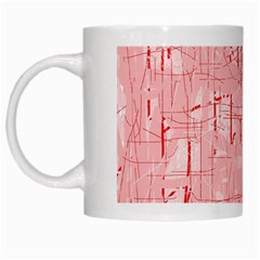 Elegant Pink Pattern White Mugs by Valentinaart