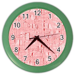 Elegant Pink Pattern Color Wall Clocks