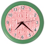 Elegant pink pattern Color Wall Clocks Front