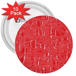 Red pattern 3  Buttons (10 pack)  Front