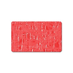 Red Pattern Magnet (name Card) by Valentinaart