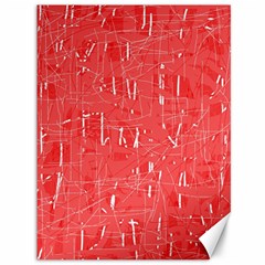 Red Pattern Canvas 36  X 48   by Valentinaart