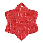 Red pattern Ornament (Snowflake)  Front