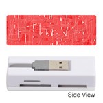 Red pattern Memory Card Reader (Stick)  Front