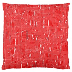 Red Pattern Large Cushion Case (one Side) by Valentinaart