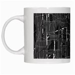 Gray pattern White Mugs Left