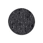 Gray pattern Rubber Coaster (Round)  Front