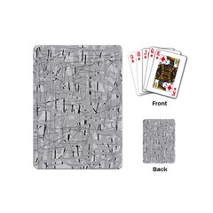 Gray Pattern Playing Cards (mini)  by Valentinaart