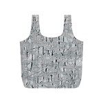 Gray pattern Full Print Recycle Bags (S)  Front