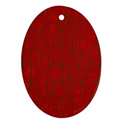 Red Pattern Ornament (oval)  by Valentinaart