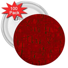 Red Pattern 3  Buttons (100 Pack)  by Valentinaart