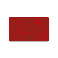 Red Pattern Magnet (name Card) by Valentinaart