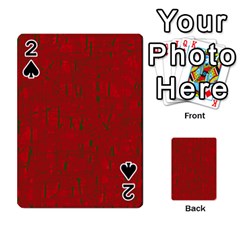 Red Pattern Playing Cards 54 Designs  by Valentinaart