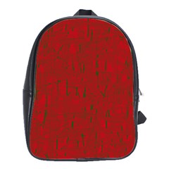 Red Pattern School Bags(large)  by Valentinaart