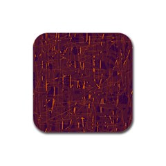 Purple Pattern Rubber Square Coaster (4 Pack)  by Valentinaart