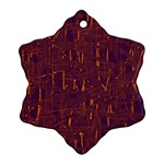 Purple pattern Ornament (Snowflake)  Front