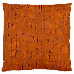 Orange Pattern Standard Flano Cushion Case (one Side) by Valentinaart