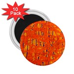 Orange pattern 2.25  Magnets (10 pack)  Front