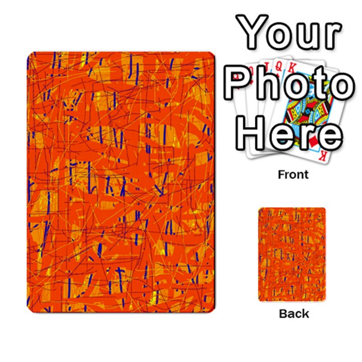 Orange pattern Multi-purpose Cards (Rectangle) 