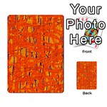 Orange pattern Multi-purpose Cards (Rectangle)  Front 19