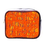 Orange pattern Mini Toiletries Bags Front