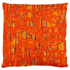 Orange Pattern Standard Flano Cushion Case (one Side) by Valentinaart