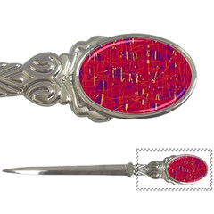 Red And Blue Pattern Letter Openers by Valentinaart