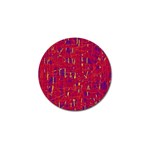 Red and blue pattern Golf Ball Marker Front