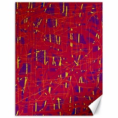 Red And Blue Pattern Canvas 18  X 24   by Valentinaart