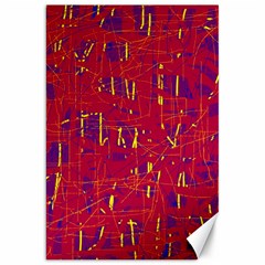 Red And Blue Pattern Canvas 20  X 30   by Valentinaart