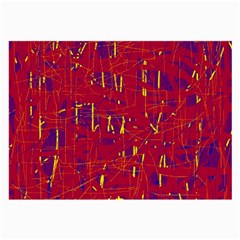 Red And Blue Pattern Large Glasses Cloth (2-side)
