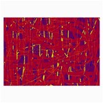 Red and blue pattern Large Glasses Cloth (2-Side) Front